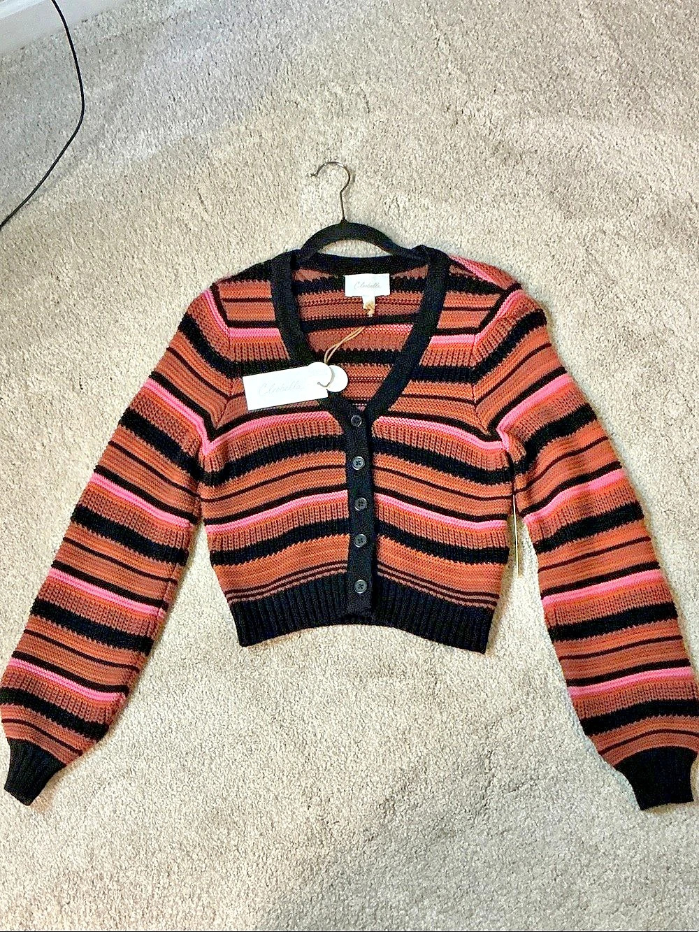 Cleobella Bethany Striped Sweater / Cardigan Brown & Black XS